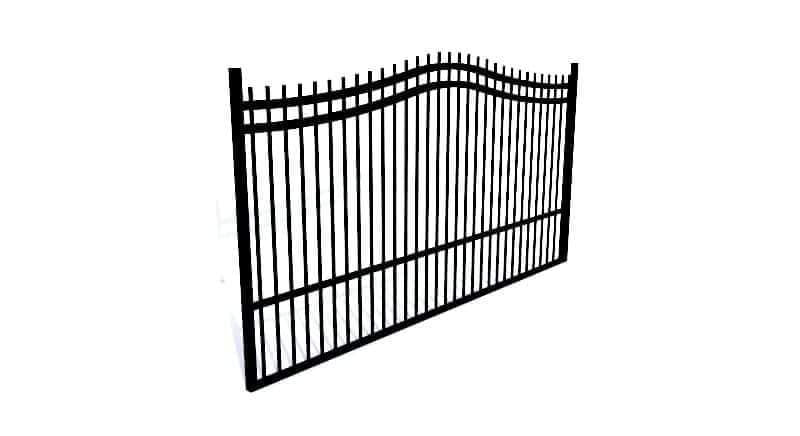 Aluminum Arched Extended Driveway Gate