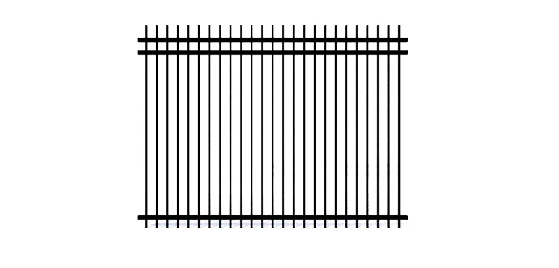 Aluminum Rectangular Extended Top & Bottom Fence 6x8