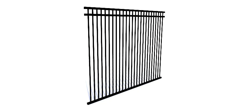 Aluminum Rectangular Flat Top and Bottom Fence 6x8