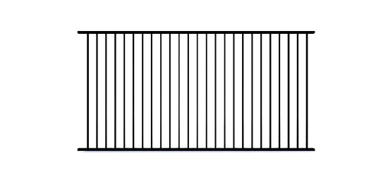 Aluminum Flat Top & Bottom Fence 4x8