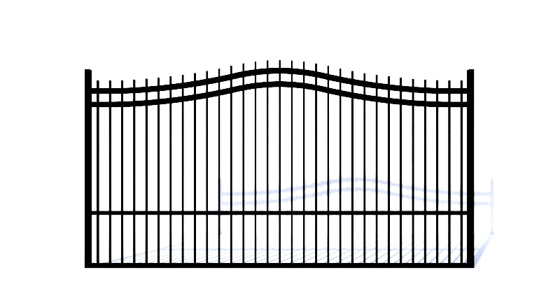 Aluminum Arched Extended Driveway Gate