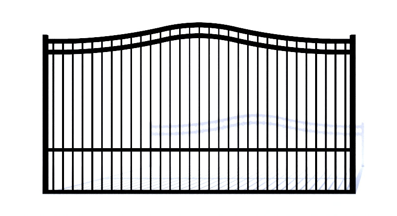 Aluminum Arched Flat Driveway Gate